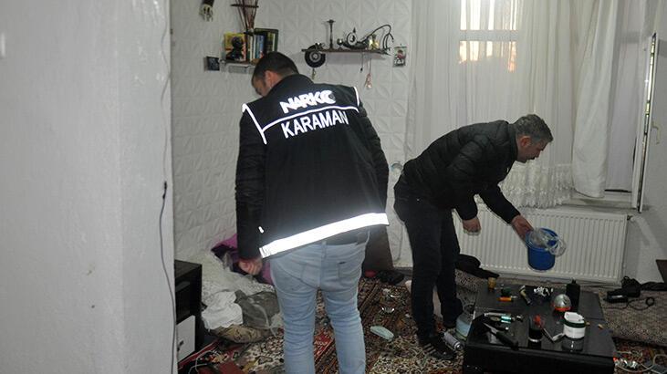 Karaman’da uyuşturucu operasyonu: 15 gözaltı