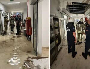 Hastanenin yeni doğan ünitesinde tavan çöktü! 8 bebek tahliye edildi