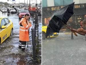 Meteoroloji uyarmıştı! Şiddetli yağış İstanbullulara sıkıntı anlar yaşattı