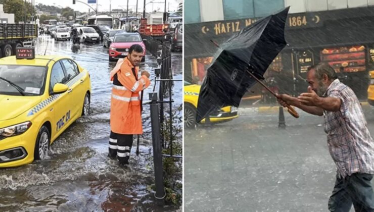 Meteoroloji uyarmıştı! Şiddetli yağış İstanbullulara sıkıntı anlar yaşattı
