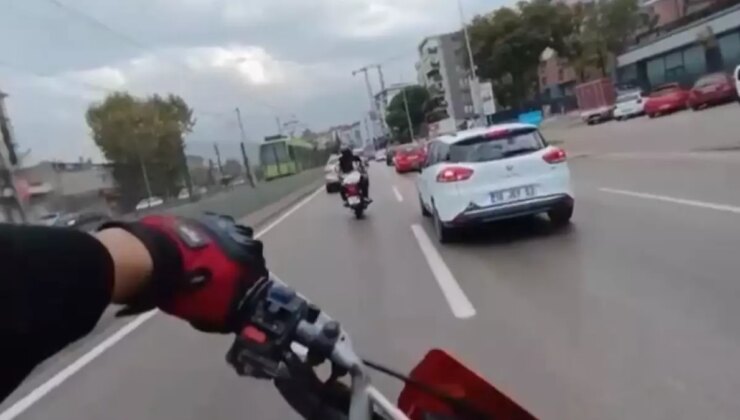 Motosiklet Şoförü ‘Hadi Düşüyorum’ Derken Kaza Yaptı