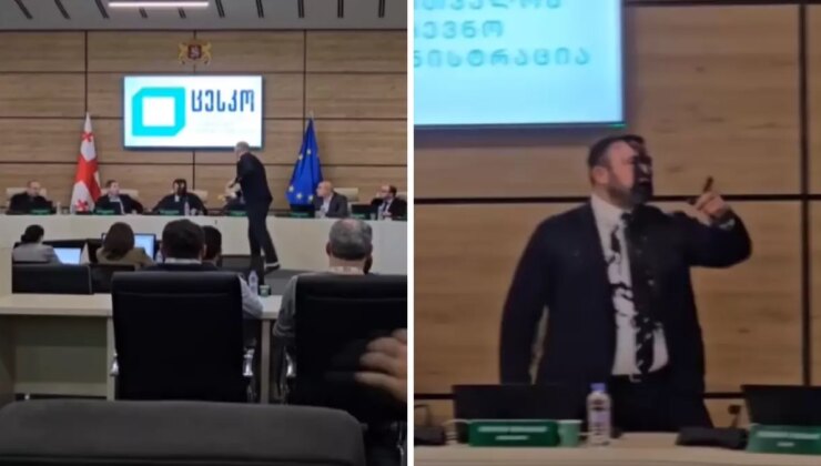 Gürcistan’da Seçim Kurulu Lideri’ne boyalı atak